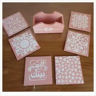 Set of Coasters with Different Prints