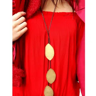 Long copper necklace