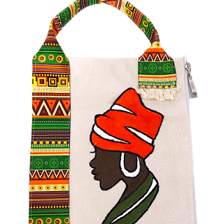 Handpainted clutch Africano