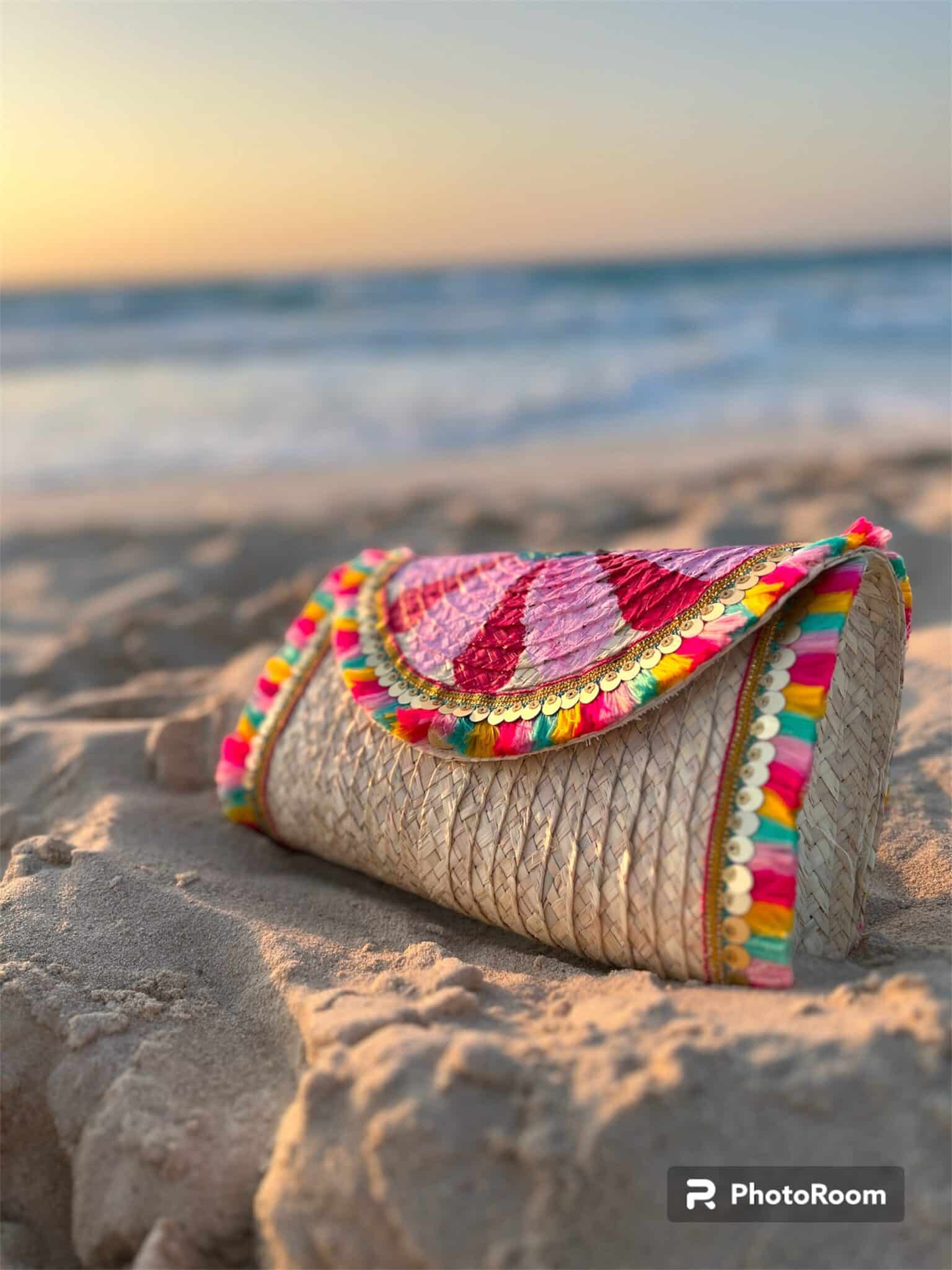 Pinkish style clutch straw 1 Pinkish style clutch straw