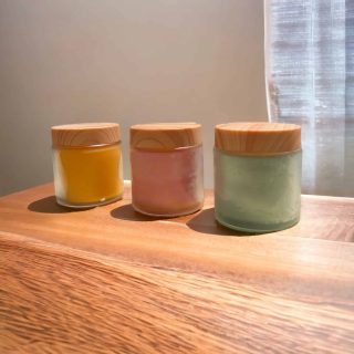 Large Colored Candle Jar