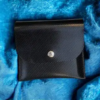 Genuine leather black purse