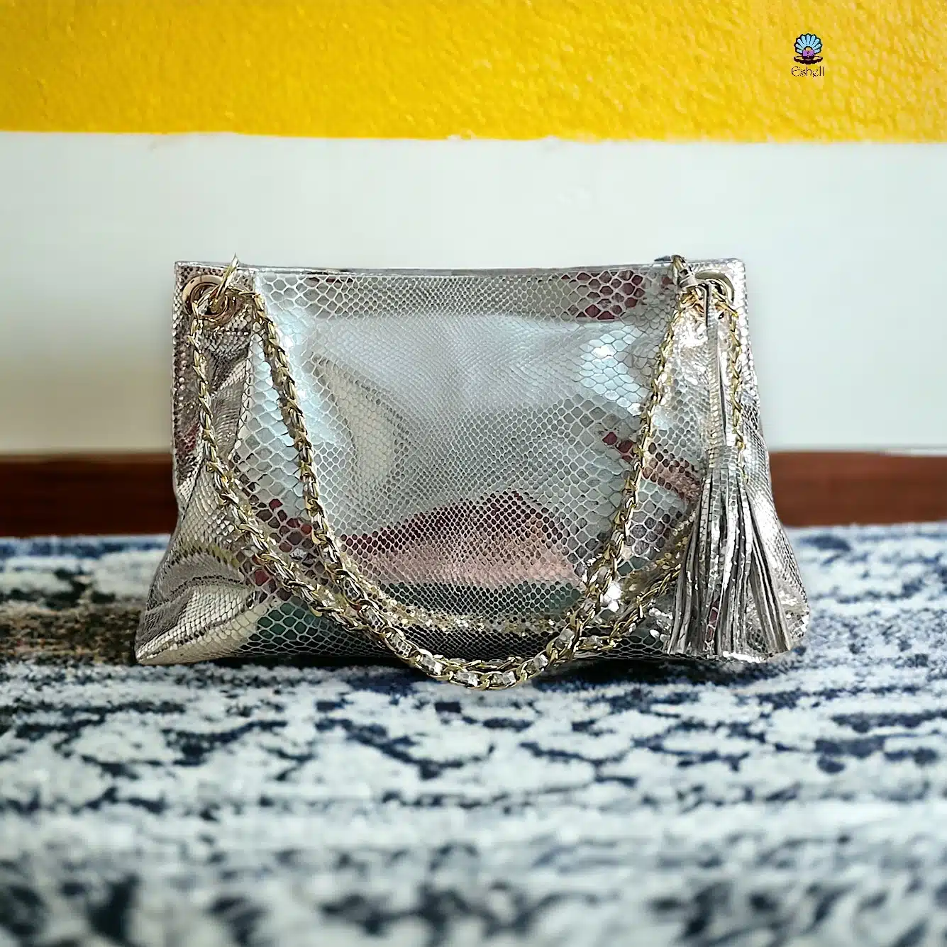 Genuine leather lazar silver bag 1 Genuine leather lazar silver bag