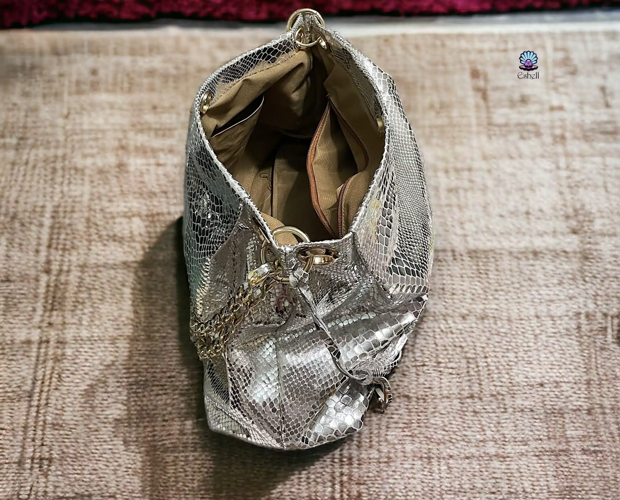 Genuine leather lazar silver bag 4 PhotoRoom 20240204 212725