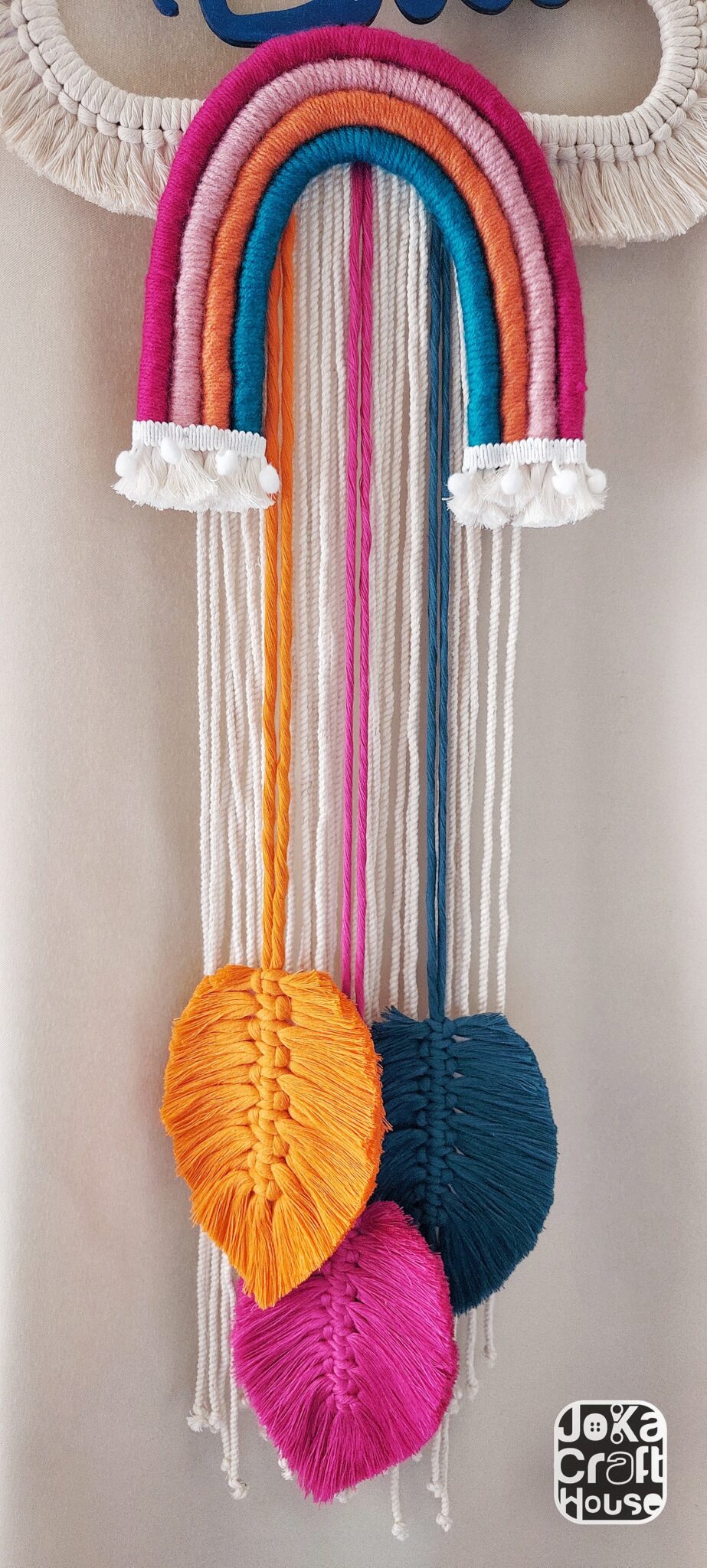 Rainbow & Cloud wall hanging (with name) 4 Photo 1662538748447 01 scaled