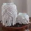 Valentine Macrame 2 candles Set