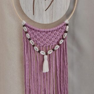Macrame & Sea Shells Wall Hanging (With name)