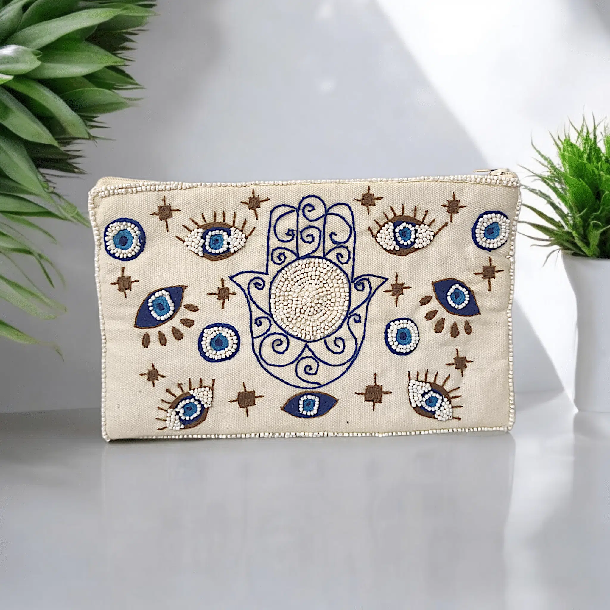 sinawy beaded blue eye cluch 1 sinawy beaded blue eye cluch