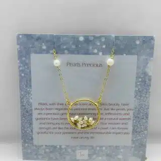 Pearl Precious Gold Platted Silver Necklace