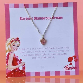 Barbie Themed Silver Necklace