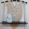 Macrame with wooden shelf