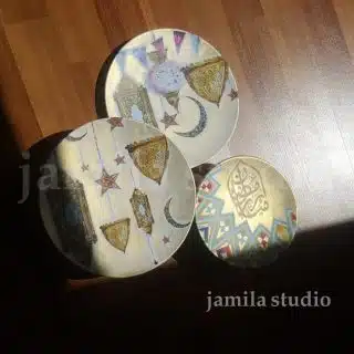 Ramadan Golden Lamp ( wall plates )