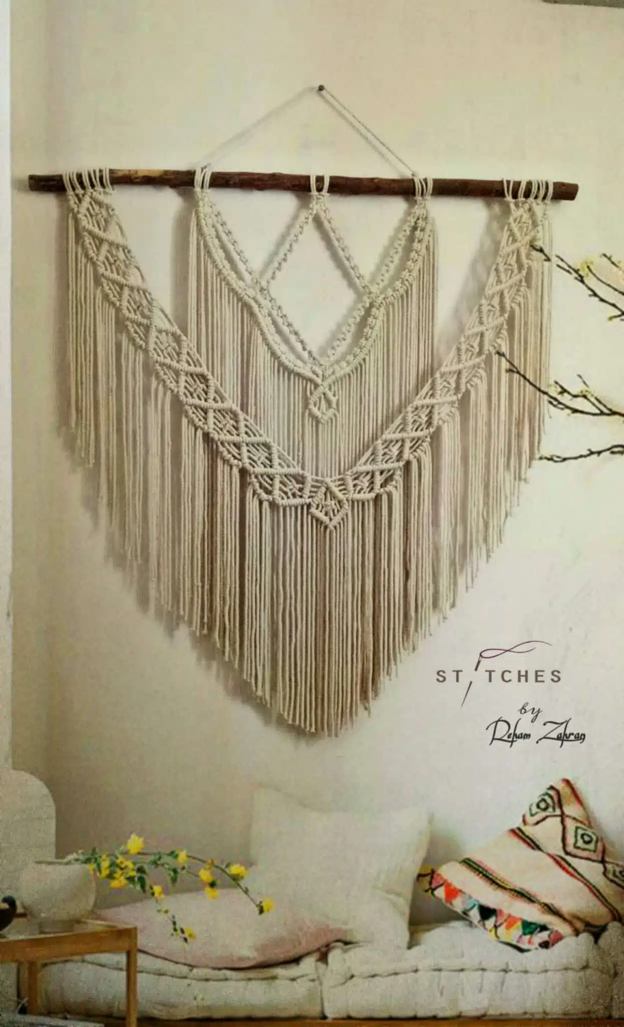 Macrame Wall Hanging (BOHO STYLE / Tapestry Art-Home Decor) 3 PicsArt 09 20 01.33.19 scaled