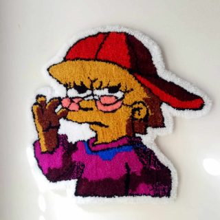 "cool Lisa Simpson" tufted wall hanging