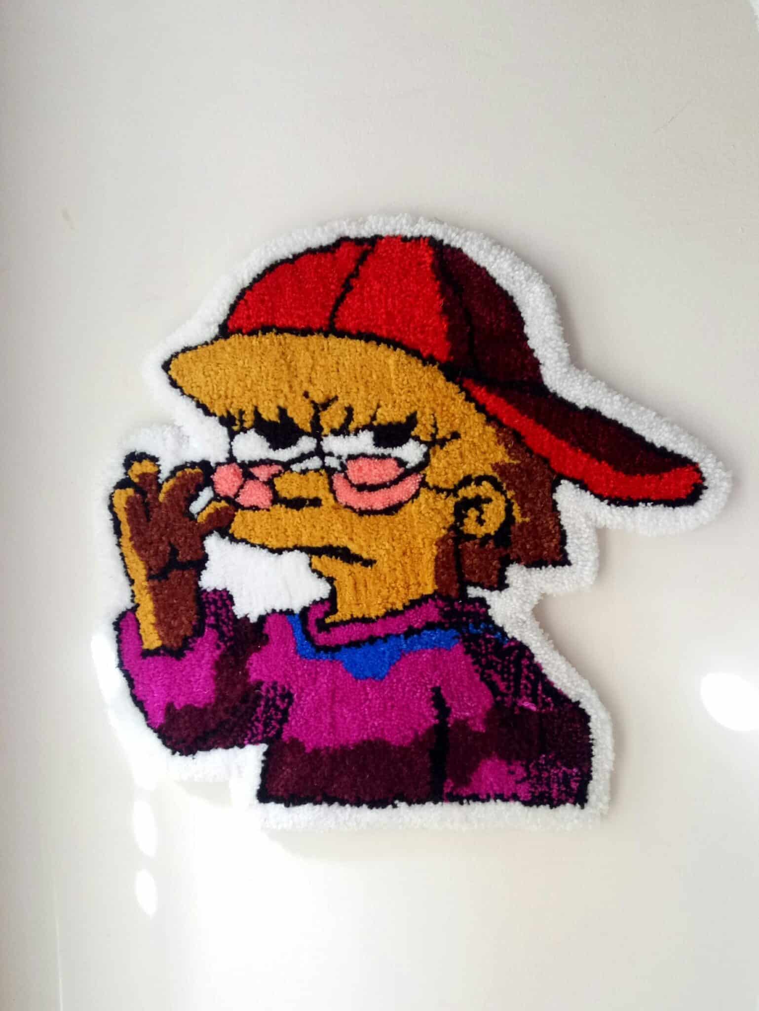 "cool Lisa Simpson" tufted wall hanging 1 "cool Lisa Simpson" tufted wall hanging