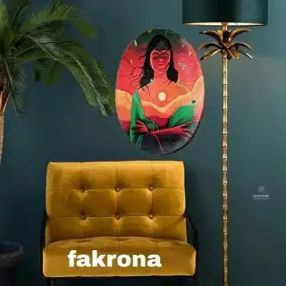 Porcelain decoupage plate