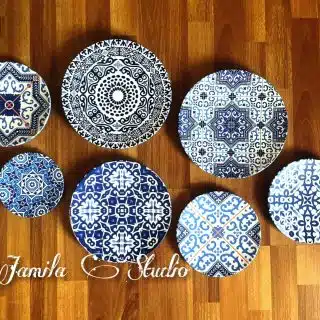 Blue Andalusi wall plates