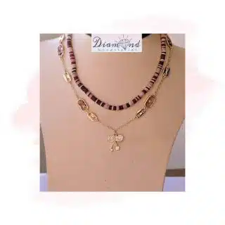 Colorful fyonka necklace