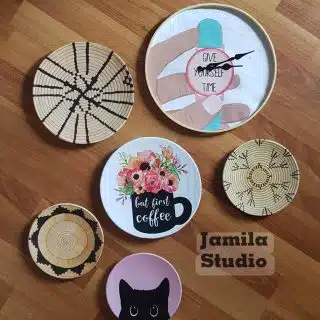 Cat lover & coffee wall plates