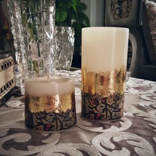 Calligraphy Arabic candle set