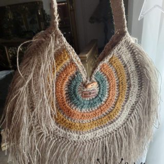 Colorful crochet bag