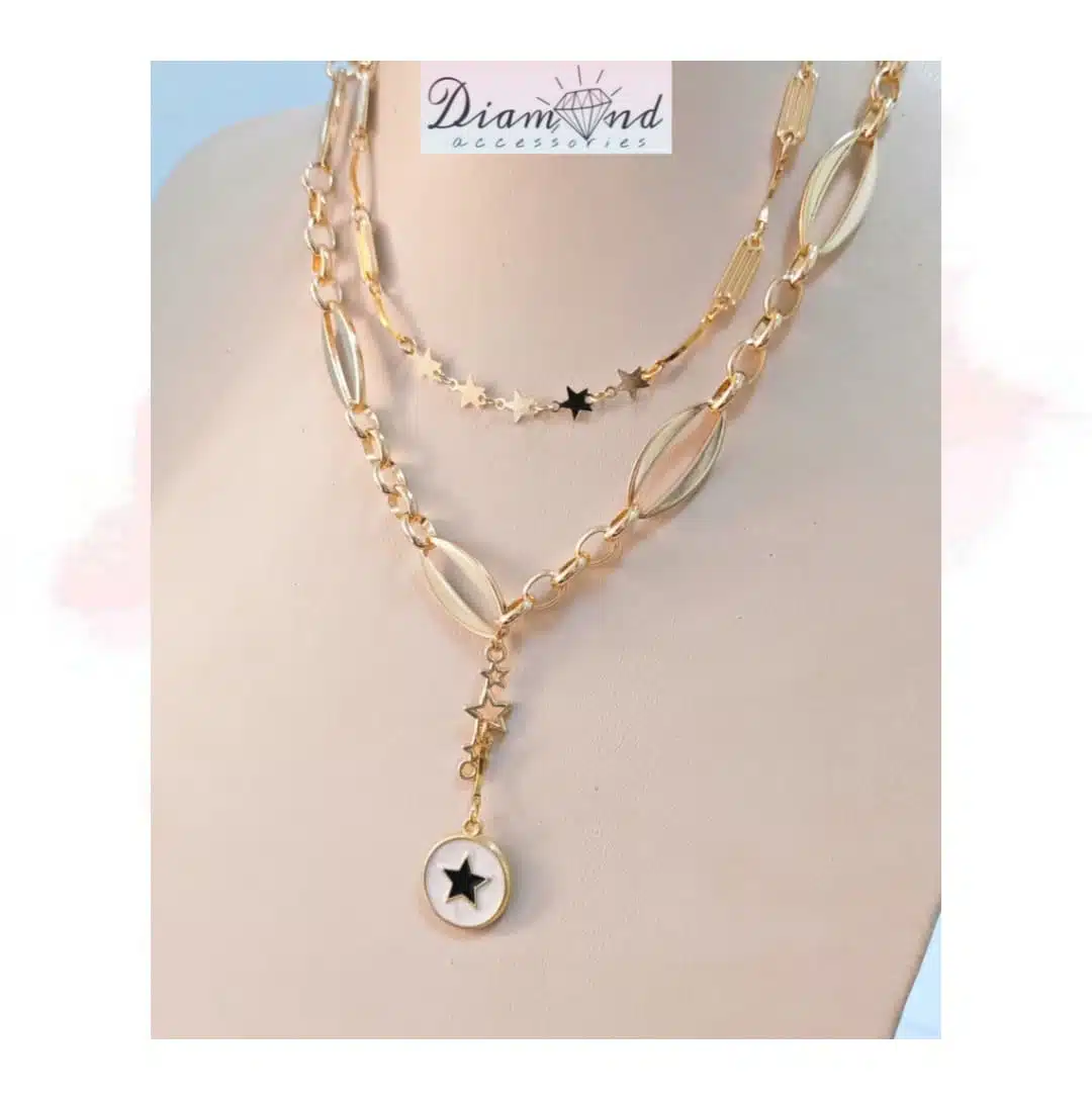 2-layered star necklace 1 2-layered star necklace