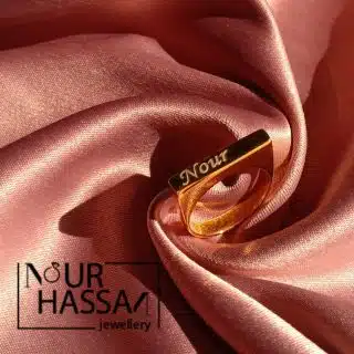 engraved hollow ring