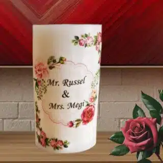 Customize floral candle
