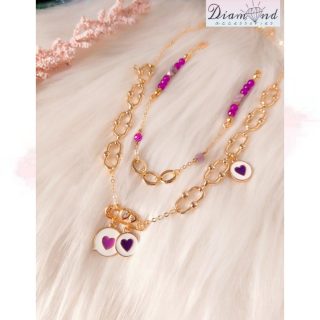 2-layered heart necklace