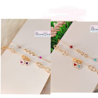 2 heart bracelets