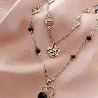 2-layerd heart necklace