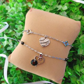 Two heart bracelets
