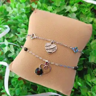 Two heart bracelets