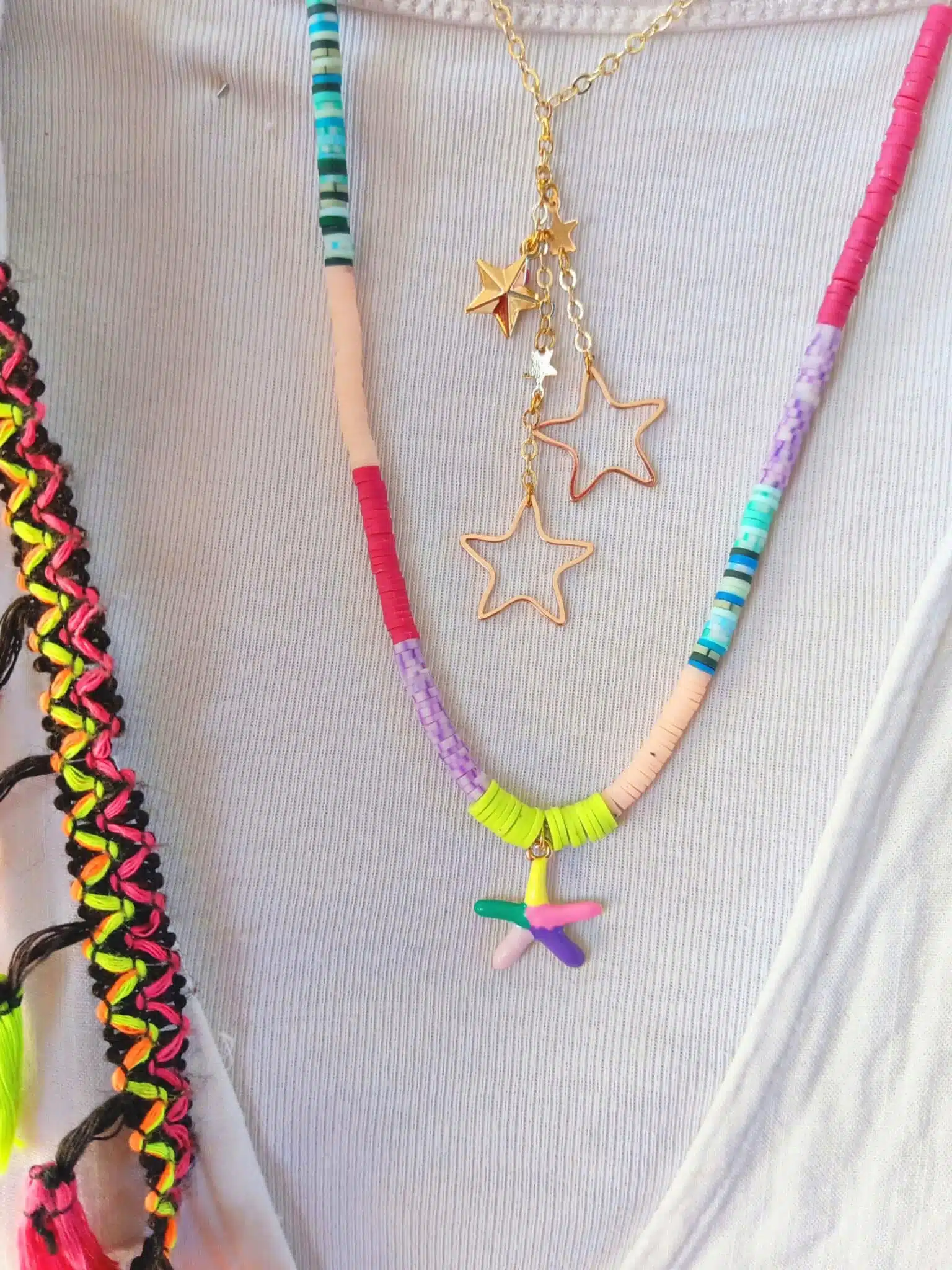 2-layered stars necklace 1 2-layered stars necklace