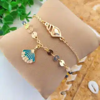 2 seashell bracelets