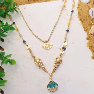 2 layered seashell necklace