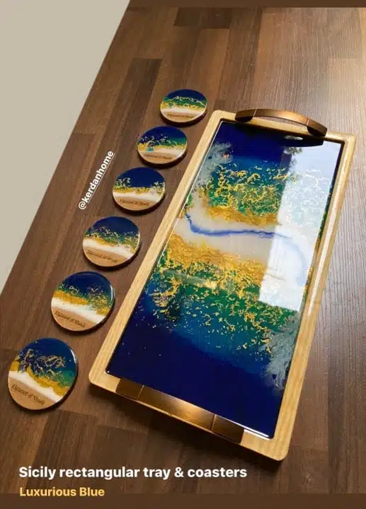 Sicily Rectangular Handmade Tray - 50cm x 25cm (Tray Only) 1 Sicily Rectangular Handmade Tray - 50cm x 25cm (Tray Only)