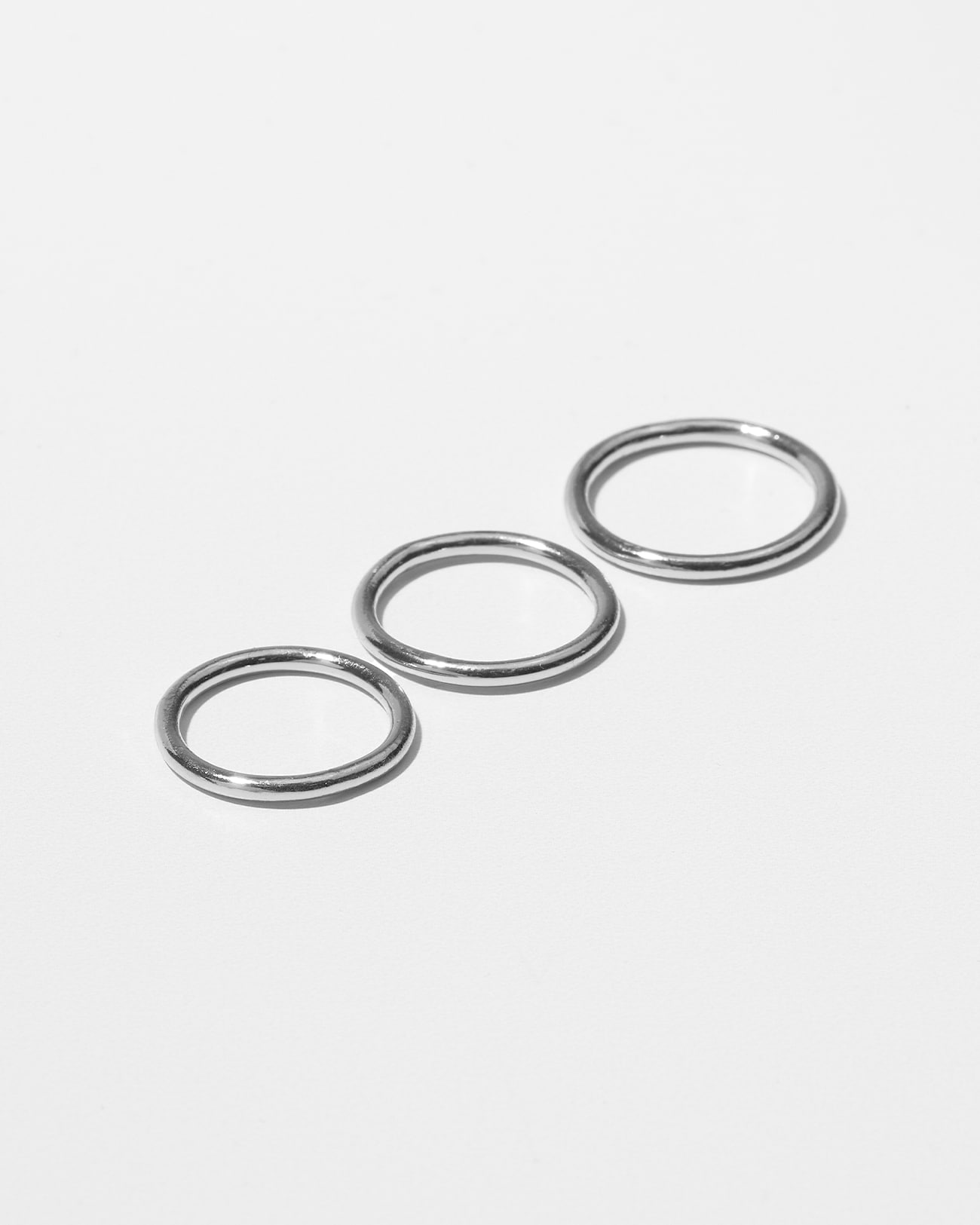 Just Rings Collection, Stacking Plain Ring 5 Plain Platinum Stacking Rings SZR255.4