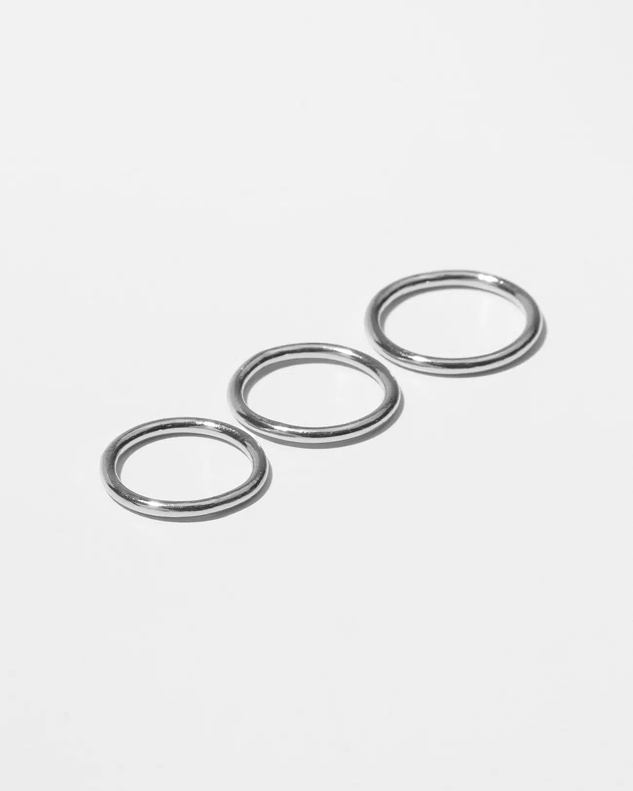 Just Rings Collection, Stacking Plain Ring 5 Plain Platinum Stacking Rings SZR255.4