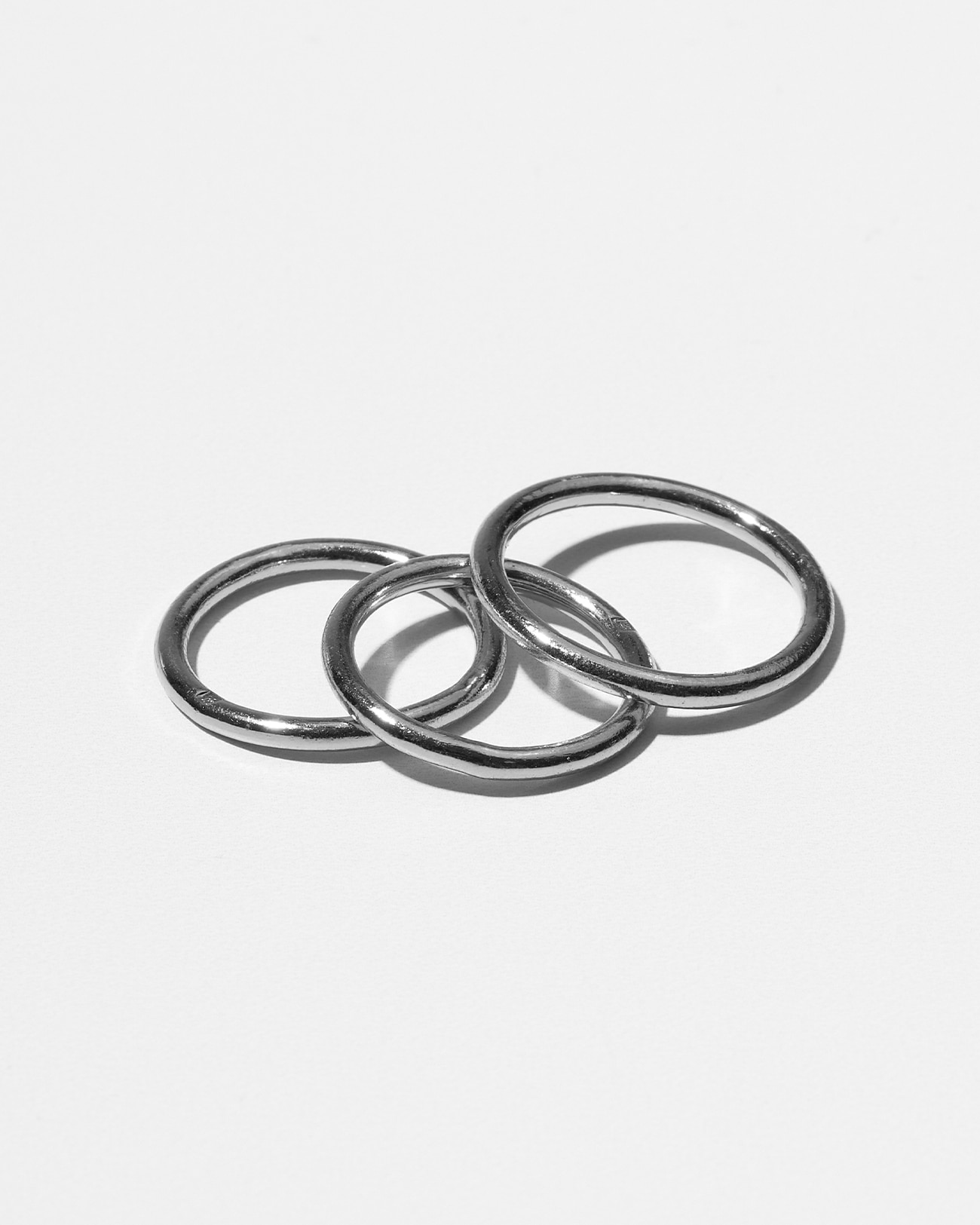 Just Rings Collection, Stacking Plain Ring 4 Plain Platinum Stacking Rings SZR255.5