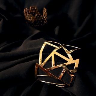 Handmade Random Lines Cuff