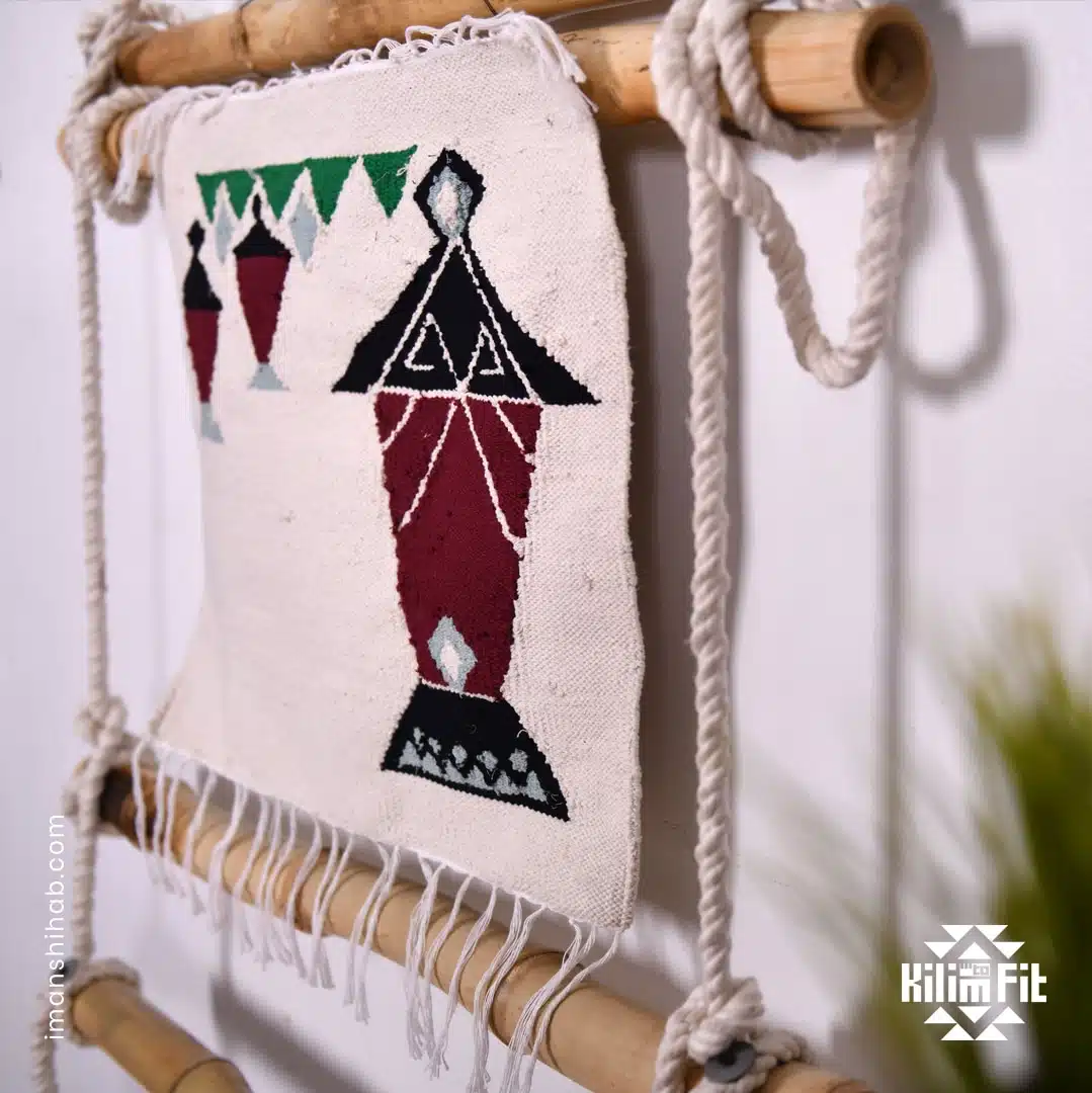 Fanoos Cotton Kilim 3 RedHanged