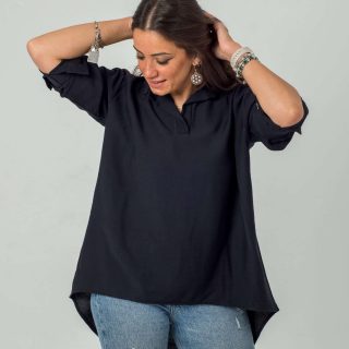 Linen ketan high low shirt