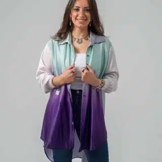 Free size gradient purple blouse