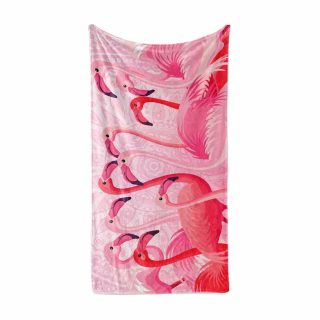 Beach towel flamingo