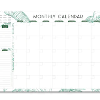 Green un dated Tropical Monthly Planner (2 years)