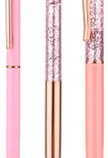 set of 3 pink pens