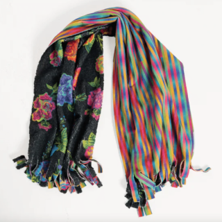 Flowers double-faced scarf