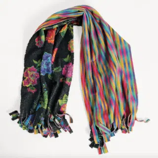 Flowers double-faced scarf