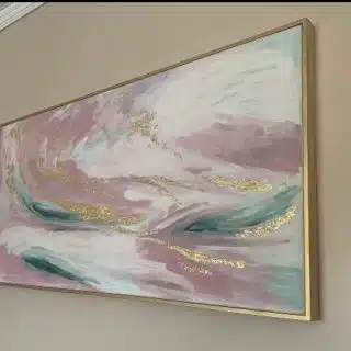 Beautiful painting with gold leafs
